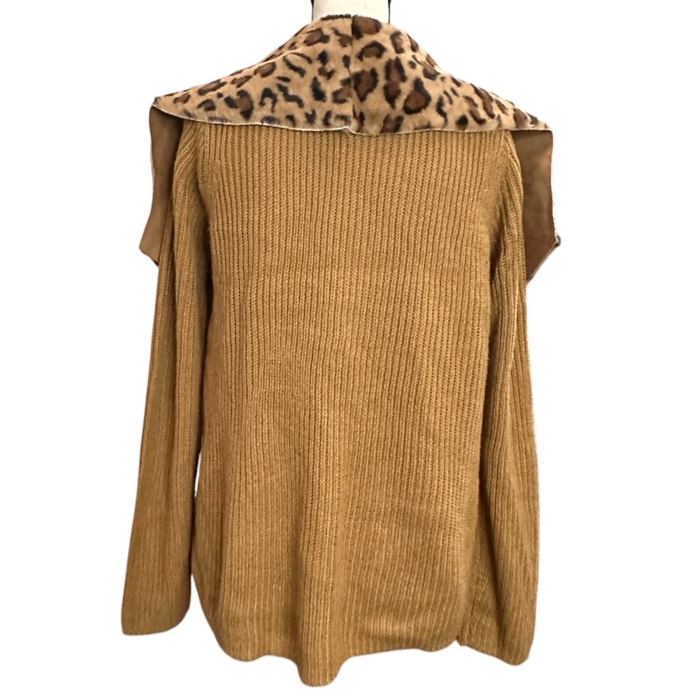Kate & Sam Sweater S Open Leopard Print Suede - Picture 6 of 7